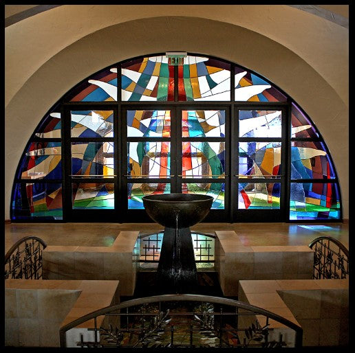 Stained Glass Arch with Basin